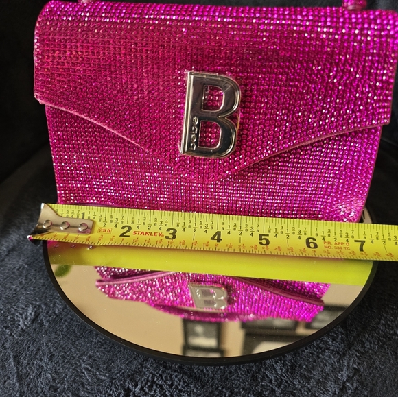 BeBe Mini Hollywood Barbie Pink Bling Satchel Crossbody - Picture 7 of 9